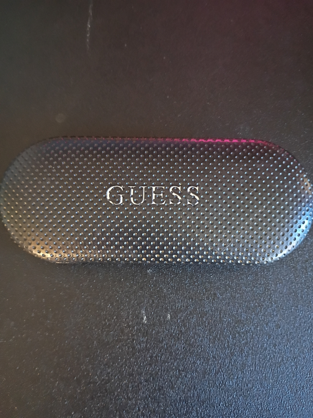 GUESS Black Textured Hard Eyewear Case